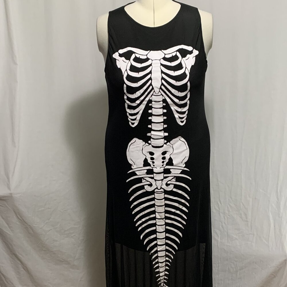Torrid Dress Mermaid Skeleton Mesh Costume Cosplay Halloween Black Plus 6 30